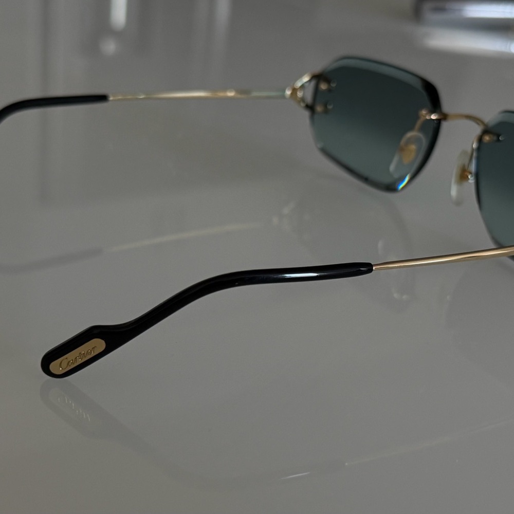 Cartier Blue and Gold Sunglasses - Picture 10 of 15